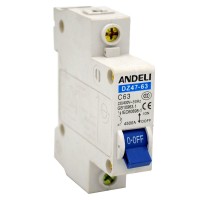Авт. выкл. DZ47-63/1P 6A 4.5kA х-ка B (ANDELI)